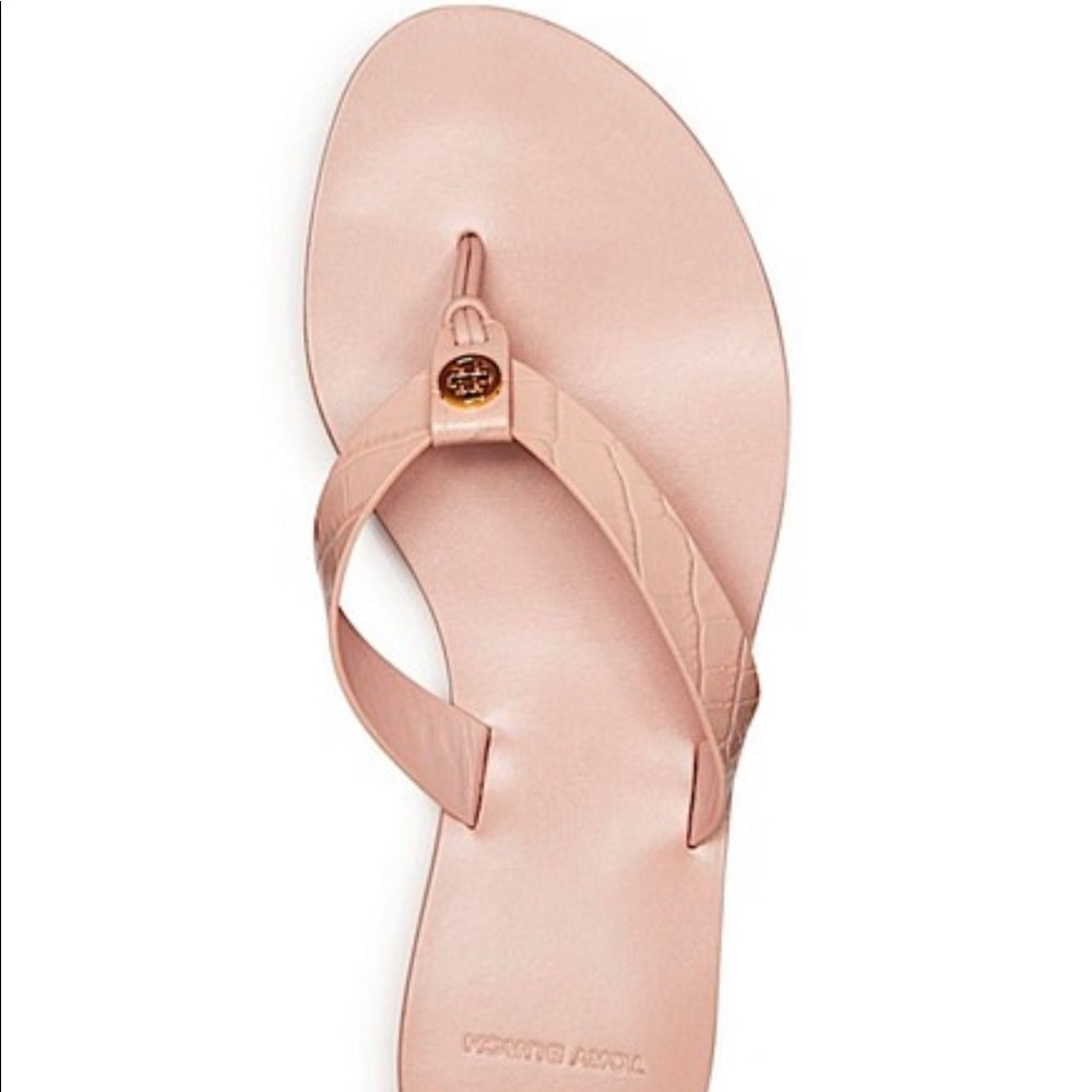 Tory Burch Manon leather flip flip sandals - Picture 2 of 5